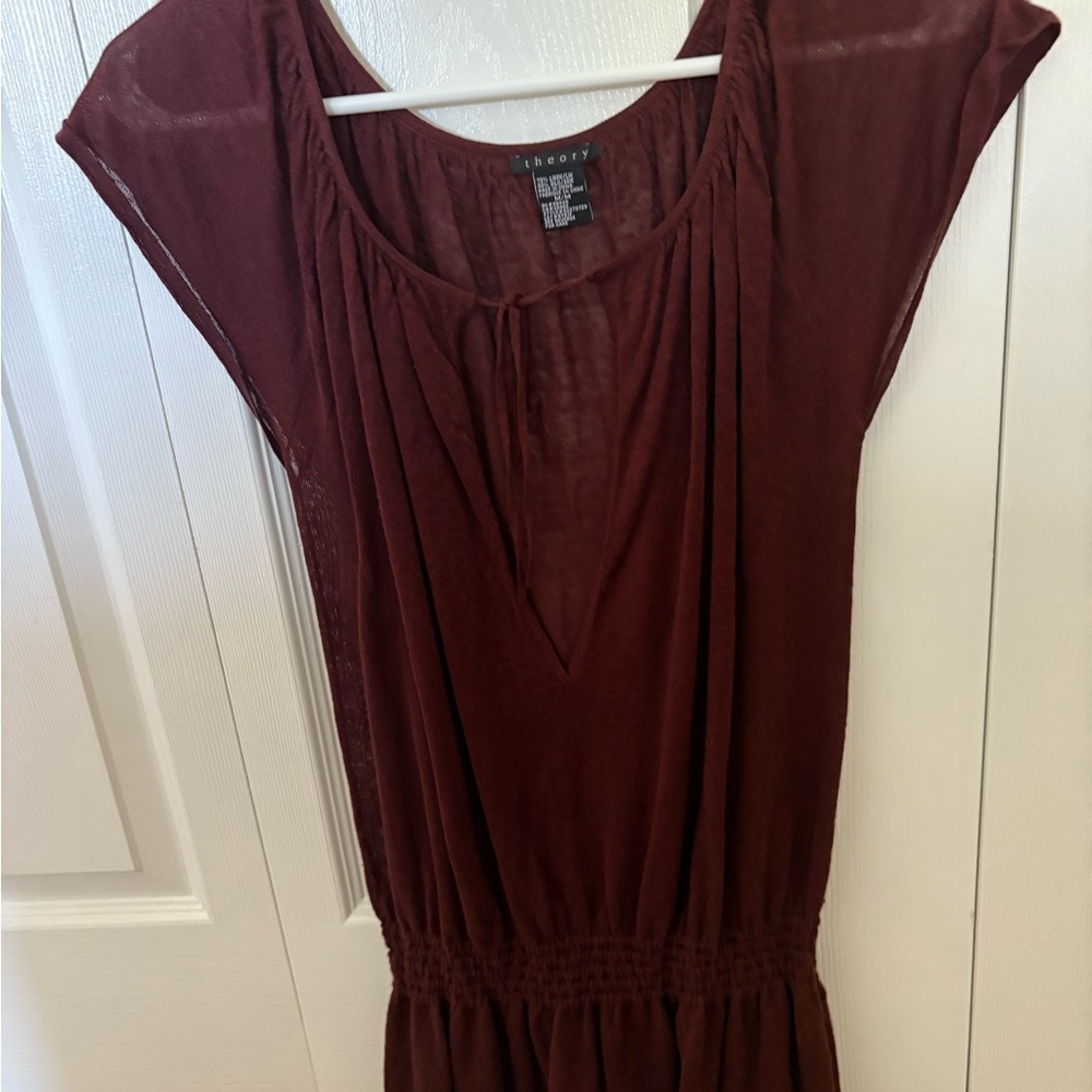 Theory Women's Deep Red Mini Dress
